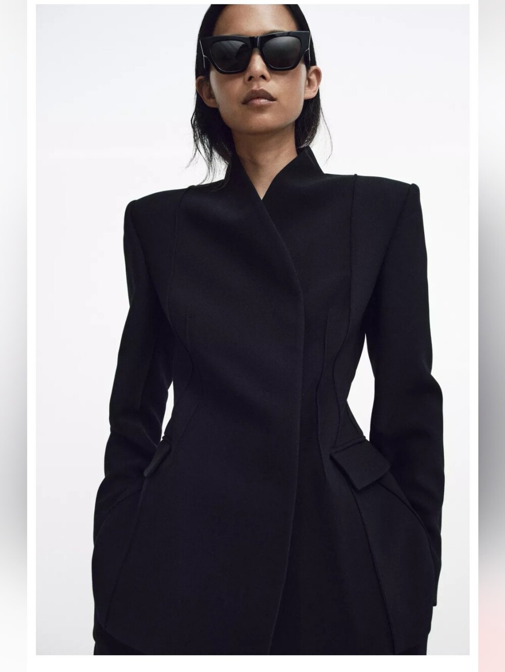 Zara Black Tailored Blazer S